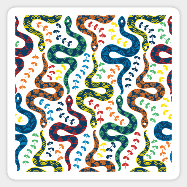 Rainbow Snakes Sticker by sarakaquabubble